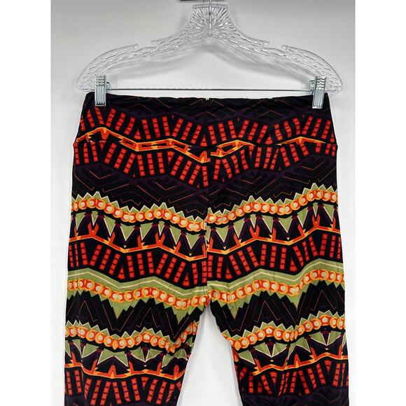 Tall & Curvy Leggings Womens Black Olive Red Aztec Print Stretch Pants Yoga - Picture 5 of 12